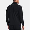 Under Armour Rush Solid 1/4 Zip Golf Sports Printed Stand Collar Short Sleeve T-Shirt Men Tops Black 1361803-001