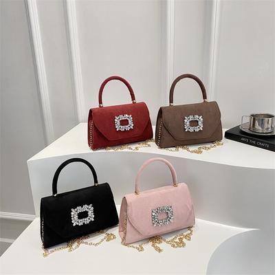 Popular Fashion Small Square Bag Women's New Chain Bag Fashionable Simple Shoulder Bag Premium Small Square Bag