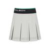 MALBON GOLF Performance Wide Pleated Skirt Light Gray (Woman)