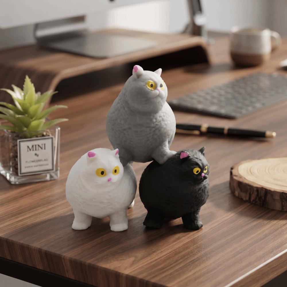 Soft Kitty Fidget Toy Slow Rising Cat Squeeze Toy Pinch Toy Cat Squishy Toy  Office Workers