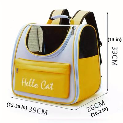 Pet Backpack Multifunctional, Spacious, Foldable and Durable Nylon Strap with Safety Zipper Suitable for Travel and Hiking