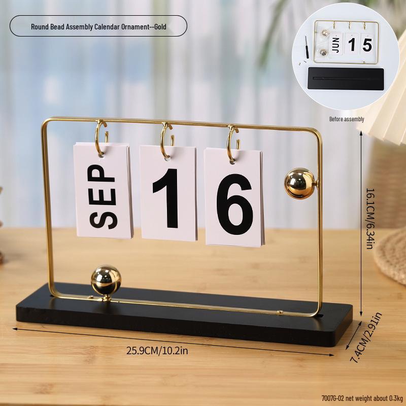 Perpetual Wooden Flip Calendar: Home and Desk Decor