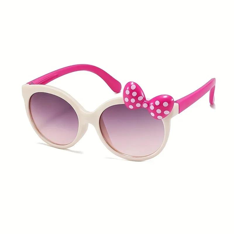 Lovely Cute Cartoon Bowknot Sun Protection Glasses Girls Kids Children Sunshade Eyewear for Climbing Outdoor Activity Outdoor Activity Sports Party