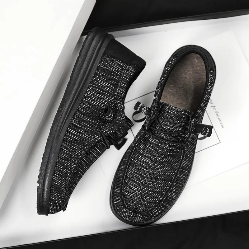 Modische Canvas-Sneaker Herren Große Größe 49 50 Slipper Herren Freizeitschuhe Atmungsaktiv Flach Zapatillas Hombre Leichtgewichtige Herren-Joggingschuhe