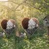 Handmade Fiber Bird Nesting Heart Shape Autumn Winter Warm Bird House Nest For Hummingbird Pet Hanging Cage