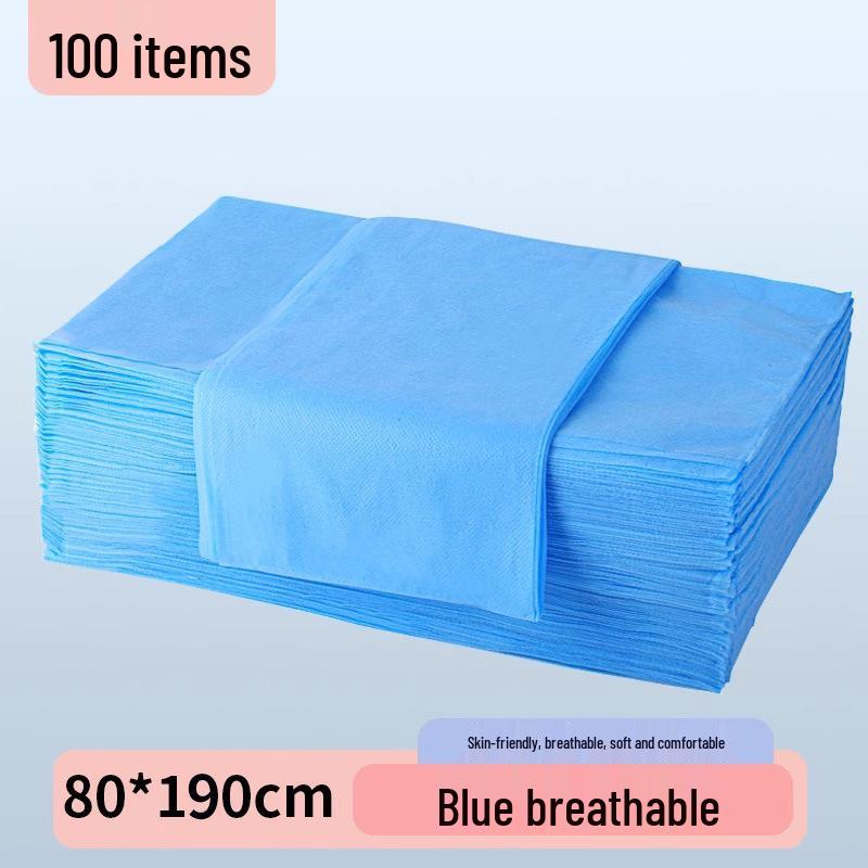 Thickened Non-Woven Disposable Bed Sheets - Breathable, Waterproof & Oil-Proof for Beauty Salons & Massage Tables