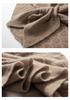 European Style 100% Pure Cashmere Knit Hollowed Small Travel Shawl for Autumn/Winter