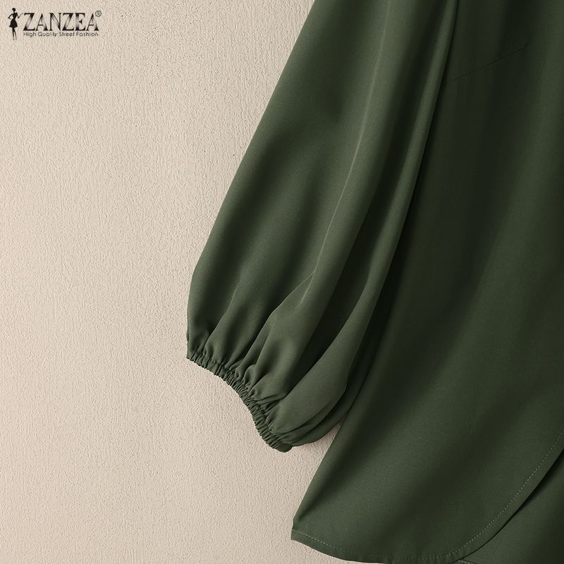 ZANZEA Womens Summer Casual 3/4 Sleeve Loose Cardigan Blouse