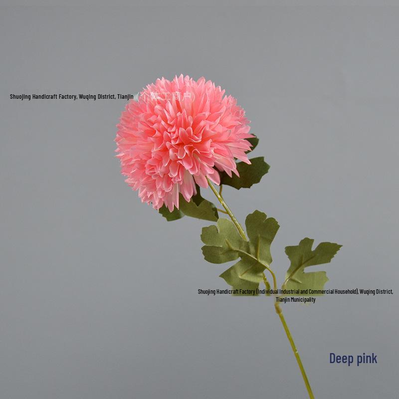 Green Onion Ball Single Stem Chrysanthemum Gift Box Bouquet and Floor Stand Accessories