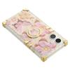 For iPhone 16 Case Stylish Flower Butterfly Pattern Ring Kickstand TPU+PC Phone Cover