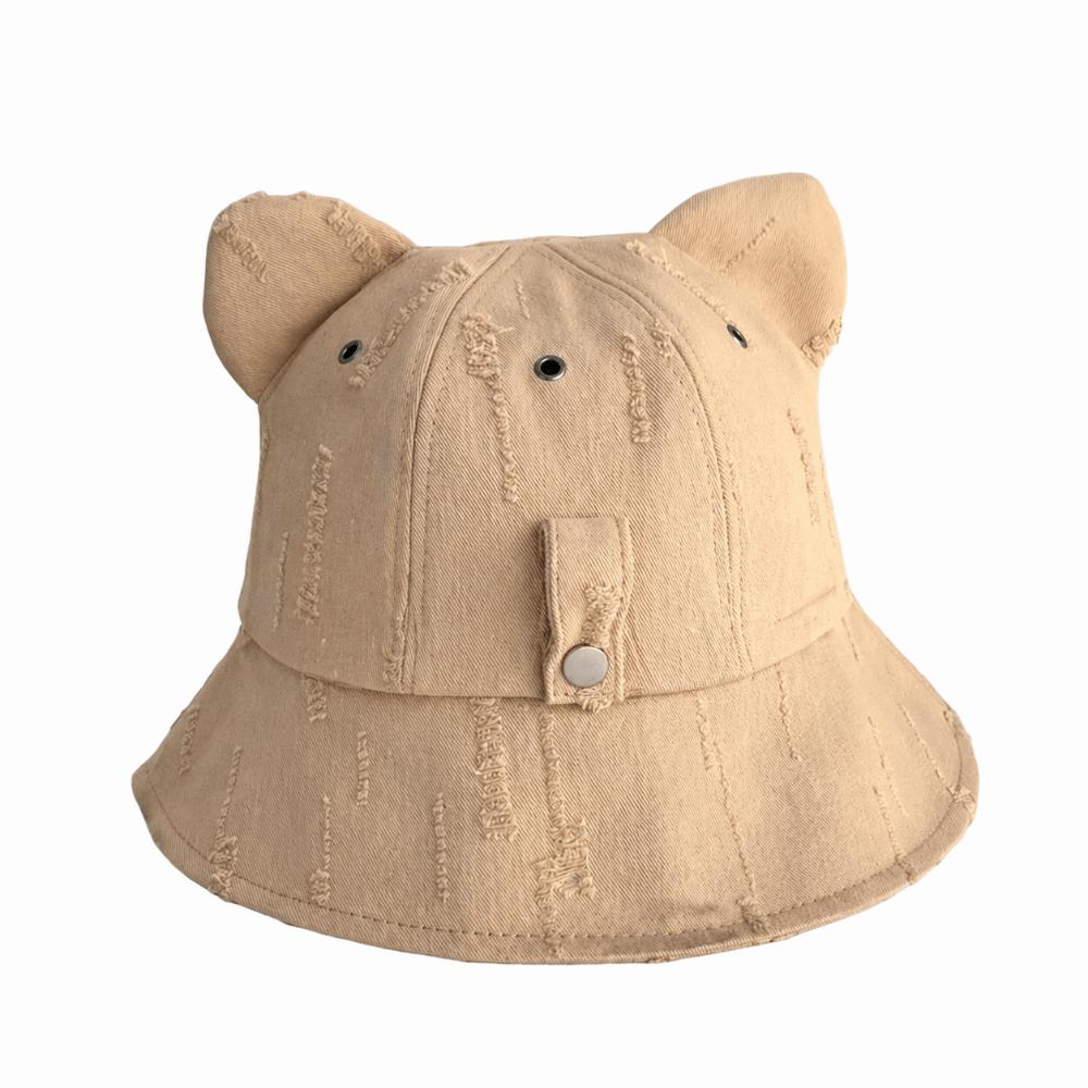 Cotton Fisherman Hat Cute Ear Sun Hat Fashion Cat Ears Hat  Women