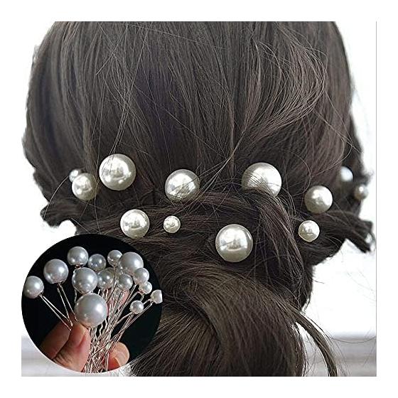 YFFSFDC Pearl Hair Pins, 36 Count, for Weddings, Graduations, Ceremonies, Hair Accessories, Kimono, Styling, Photoshoots