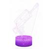 3D Gun Series Night Lamp: Seven-Color LED Desk Light with Touch and Remote Control.