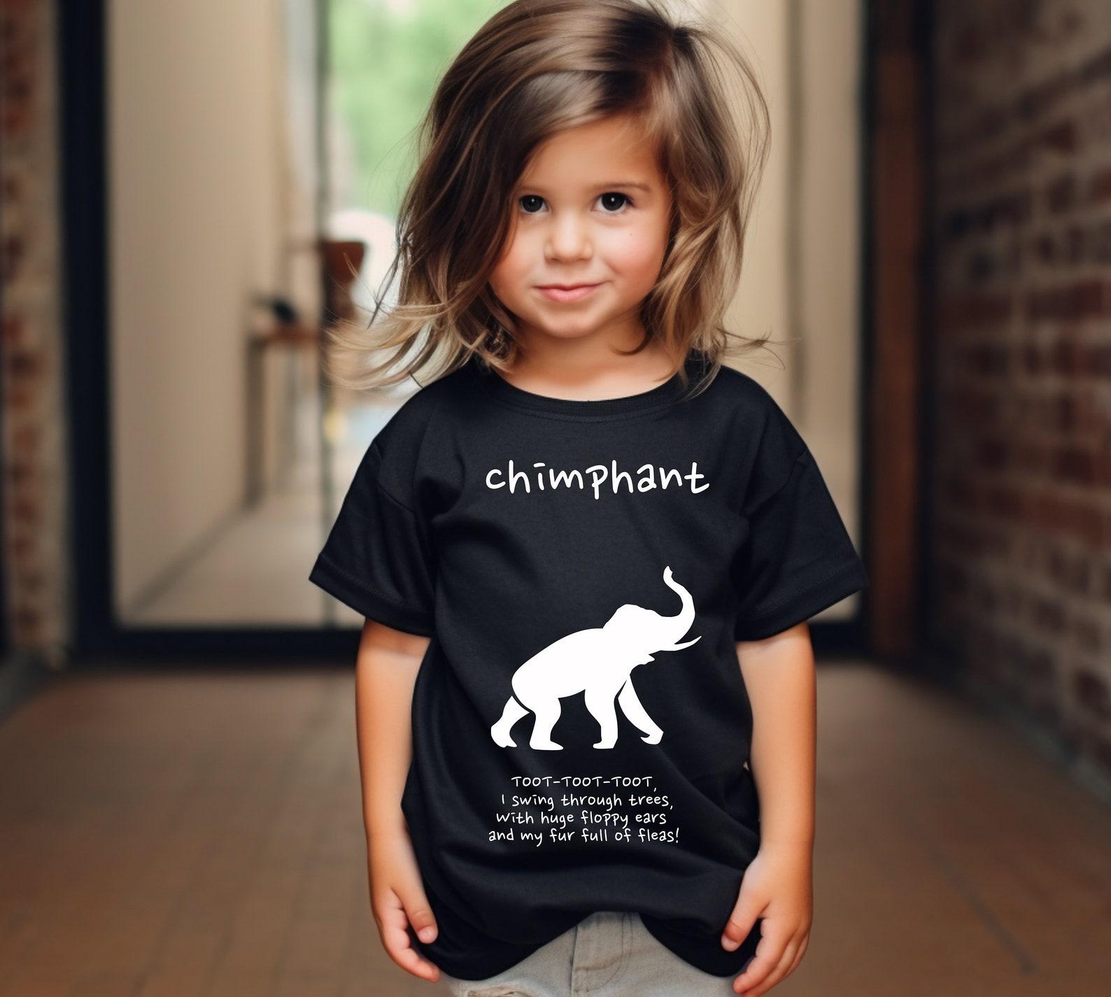 Chimphant Toddler T-Shirt Mystical Creature Chimpanzee Elephant Mix XL