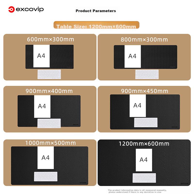 Mouse Pad, Carbon Fiber Computer Desk Pad, Laptop Desk Mat, Large PU Leather Texture, Double-Sided Waterproof Leather Desk Pad, Keyboard Mat, 0109