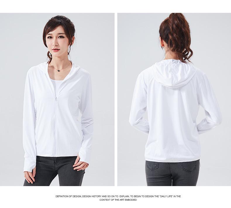 Erkek ve Kadın UPF 50+ Buz İpeği Uzun Kollu Güneş Koruyucu Ceket