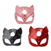 Contemporary PU Leather Masquerades Face Mask Catwomen Style Comfortable Cosplay Accessory For Costume Event