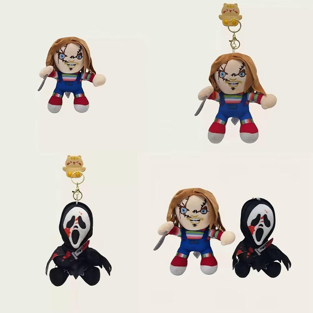 Halloween Horror Style Plush Doll, Scary Stuffed Figure, Soft Toy for Halloween Decoration, Horror Movie Fan Collection Gift