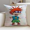 Nostalgic RRugratsS Cushion Cover Breathable and skinfriendly linen pillowcase square removable and washable cushion