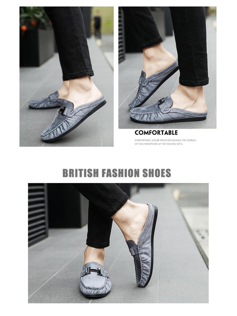 Letní móda Pánské lehké prodyšné nazouvací mokasíny