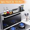 Silicone Over the Stove Spice Rack 3 Partitions Kitchen Storage Shelf  for Flat-Top Stove