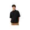 Reebok Beats Polo Series Solid Color Casual Loose Breathable Short Sleeve Polo Shirt Unisex Tops Black 23RCS419U001