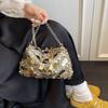Sequin Evening Party Shoulder Bags For Women Lightweight Portable Ladies Chain Crossbody Bag Solid Color Casual Female Handbag