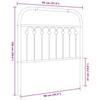 VidaXL Tête de lit métal blanc 90 cm, tête de lit en métal, tête de lit haute, tête de lit pour lit simple, tête de lit 376677