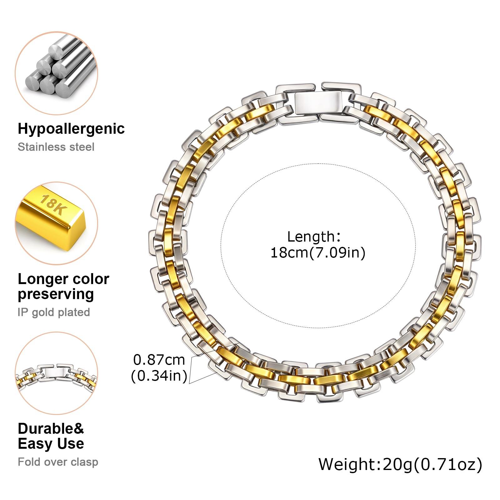 

Trendy Watch Strap Bracelet for Women,Waterproof Stainless Steel Bracelets,Fashion Jewelry Party Gifts