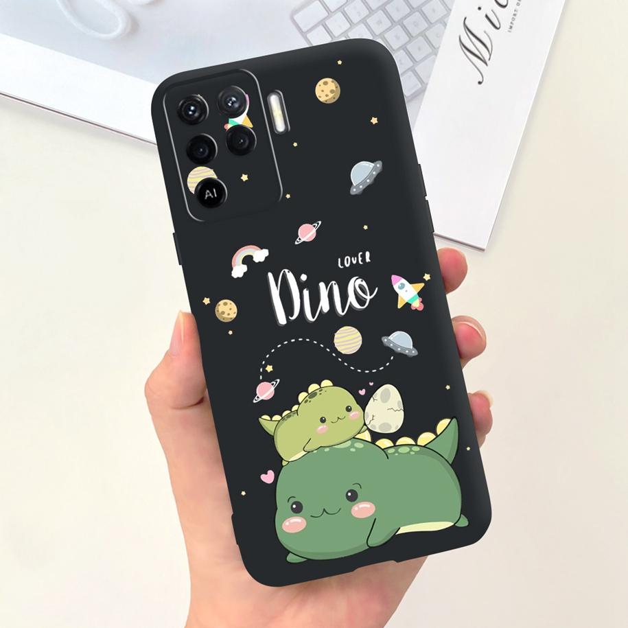 For OPPO A74 A94 Case CHP2219 CPH2203 Phone Cover Cute Duck Dinosaur Slim Matte Funda For OPPO A74 A 94 5G OPPOA74 CPH2197 Coque