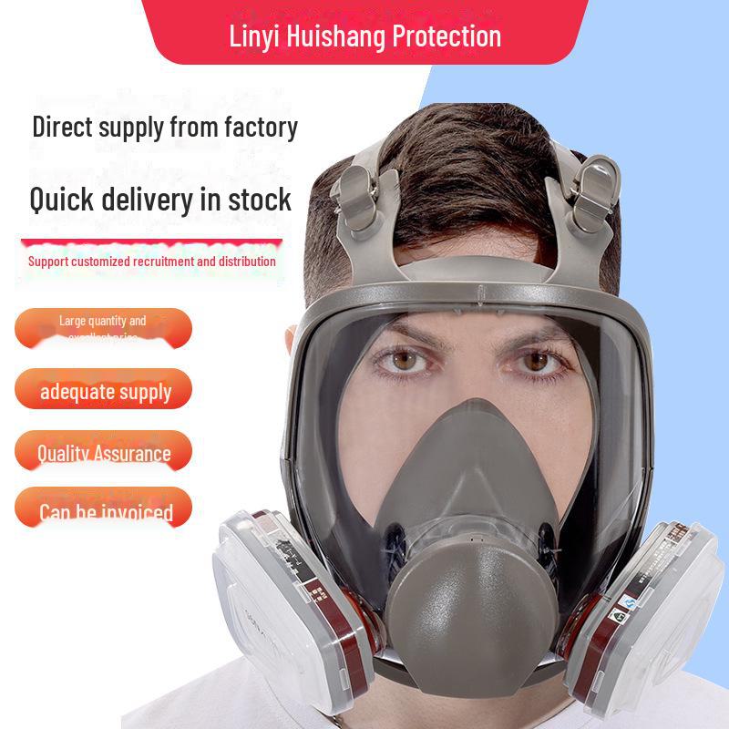 Masque à gaz intégral anti-buée pour peinture par pulvérisation et protection contre la poussière 6800