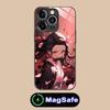 Demon Slayer Nezuko Phone Case for iPhone 16 15 14 13 12 11 Pro Max Plus Mini MagSafe Glass Colour Printing Cover Luxury
