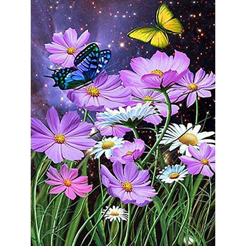 

5D DIY Алмазная картина Свежий цветок Алмазная вышивка Цветочная сцена Вышивка крестом Полный круглый дрель Домашний декор Ручной подарок Full Round 30x40CM