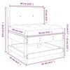 VidaXL Canapé central avec coussins gris bois de pin massif, canapé de jardin, siège de jardin, siège d'extérieur, canapé 825550