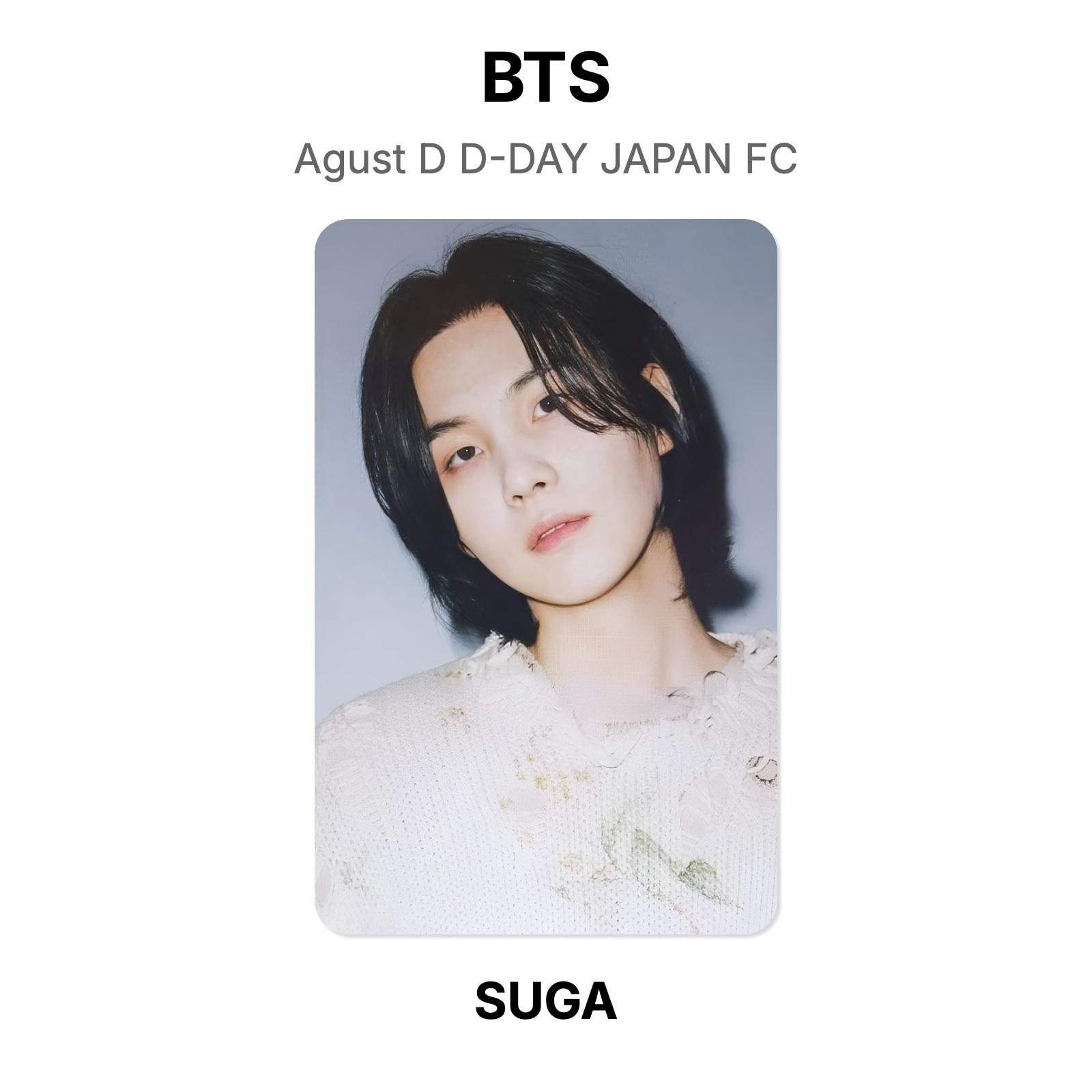 BTS Agust D D-DAY JAPAN FC Official Photocard SUGA