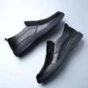 Black Round Toe Social Shoe for Men Spring Autumn Cheap Liquidation Cowhide Casual Business Elegant and Classic Dress Shoes Man
