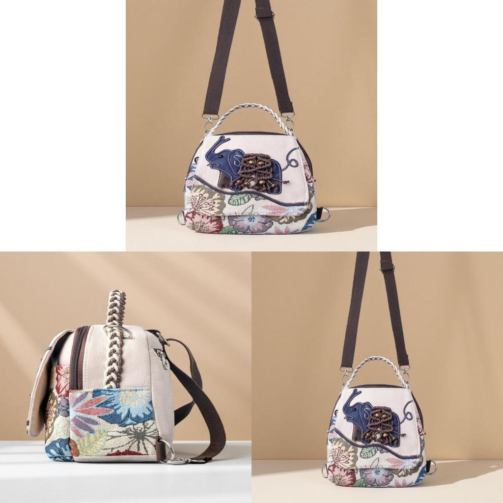 Minimalist Canvas Retro Small Backpack With Zipper For Casual Travel And Daily Use