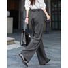 Women's Warm Pleated Straight-Leg Casual Pants