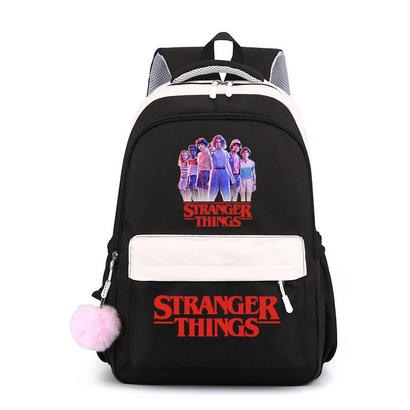 Kids Boys Girls Stranger Things Printed Backpack Student School Waterproof Big Bag