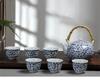 Jingdezhen Blau-Weiß-Porzellan Große Teekanne Haushalt Keramik Teekanne Hochwertige und Weiße Porzellan Teekanne