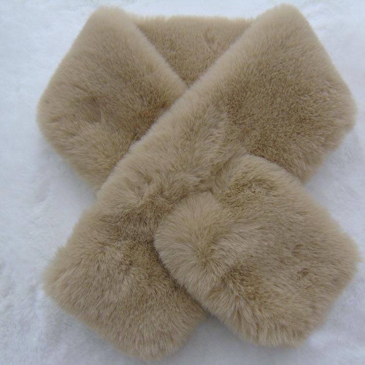 Adult & Children's Solid Color Faux Rex Rabbit Fur Scarf & Neck Warmer for Fall/Winter