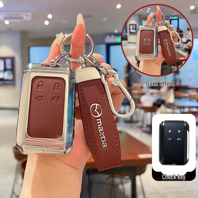 Kuooo: Durable, Fully Enclosed Cover with Buckle for Mazda EZ6 Key Fobs and EZ60 Car Remotes.