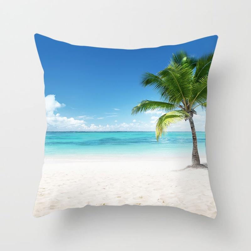 Putetrekk i serien Strandlandskap Hjemmekontordekorasjon Putetrekk