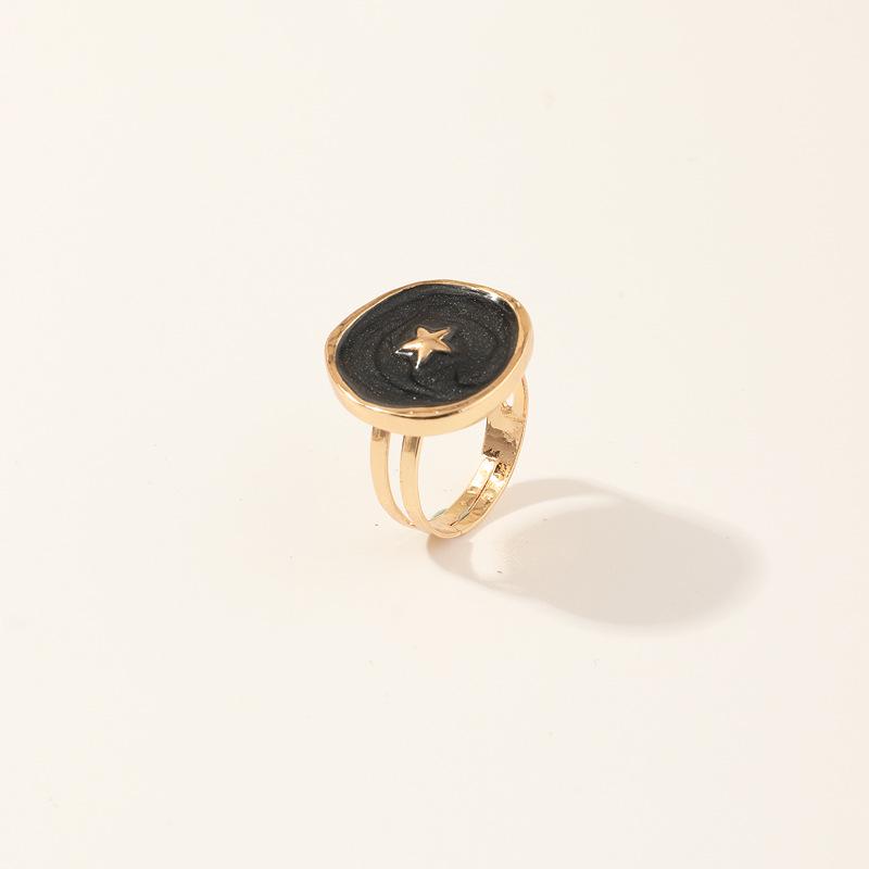 Modische Halskette mit Tropfenanhänger aus Legierung, Öl, Herz, Mond und Blitz, elegant, süß, rund, Partyschmuck für Damen, Geschenk