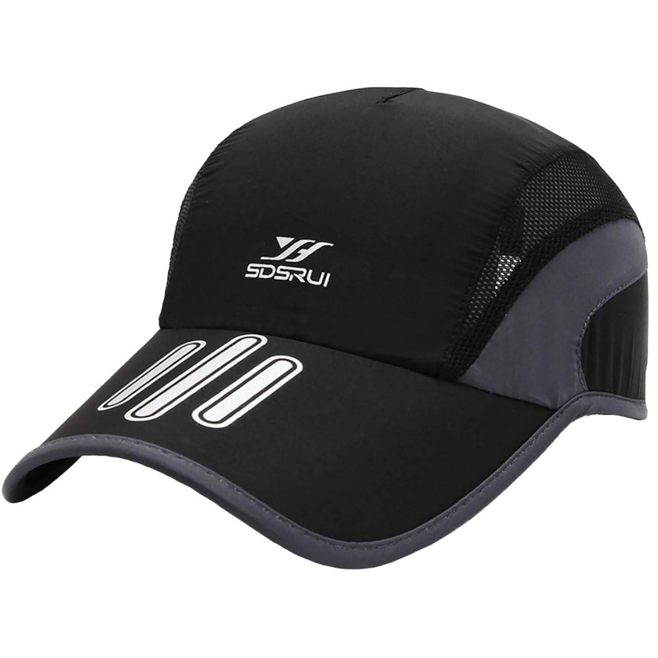 

Casual CZA177 [White Fang] Hat, Cap, Sunshade, Mesh, Sports, Outdoor, Men s, Women s, (Black) чёрный