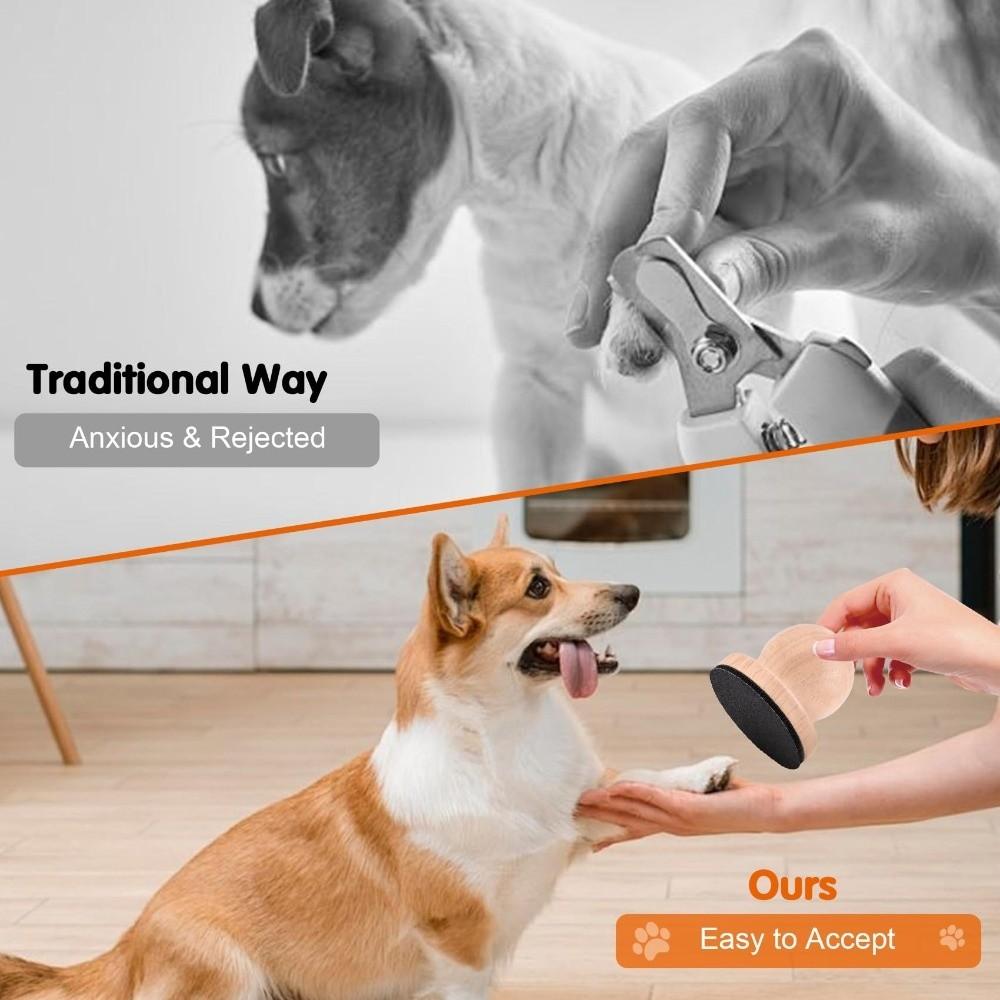 Wooden Board Dog Nail File Durable Easy To Use Cat Nail File 3 Pcs Replaceable Sandpaper Pet Toenail Grinder Pet Grooming