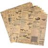 50 hárkov Papier na balenie potravín Balenie Kvet Syr Praktické Balenie Darček Vintage Kytica Retro Remeselný Použitie Krásny Starší