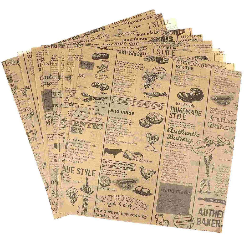50 hárkov Papier na balenie potravín Balenie Kvet Syr Praktické Balenie Darček Vintage Kytica Retro Remeselný Použitie Krásny Starší