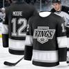 2026 Nuova Maglia da Allenamento King Team Hockey su Ghiaccio da Uomo con Stampa 3D, Bianca, Traspirante e Asciugatura Rapida, Maniche Lunghe, Bambini