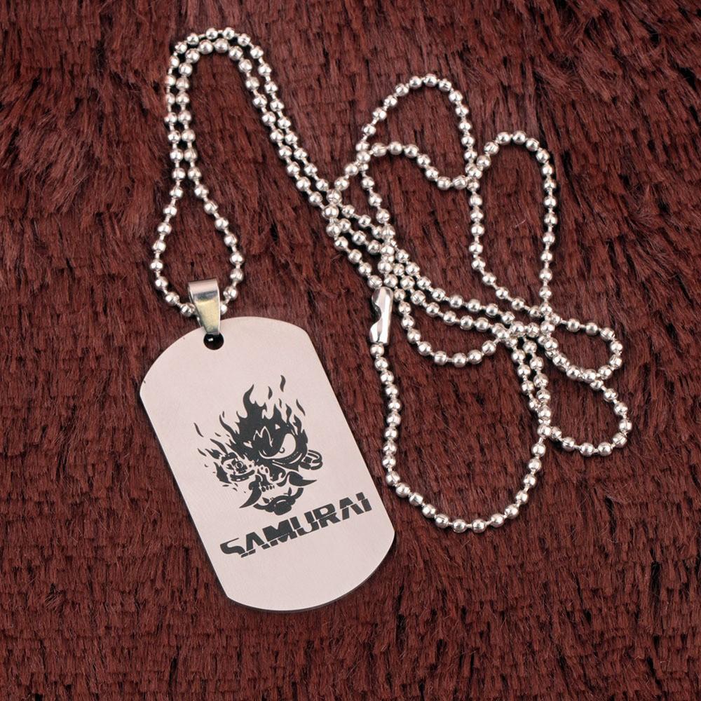 Cyberpunk Titanium Steel Necklace Grimace Keychain Military Brand New Jewelry 60CM